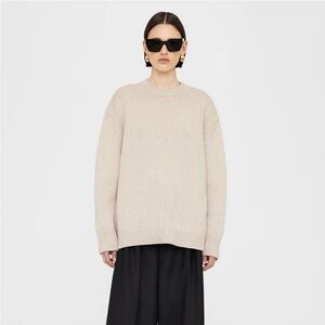 Anine Bing Cream Rosie Cashmere Sweater